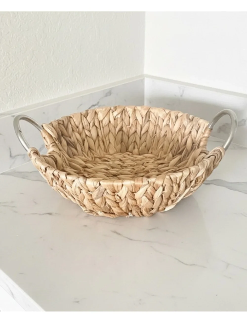 Handcrafted Braided Water Hyacinth Basket